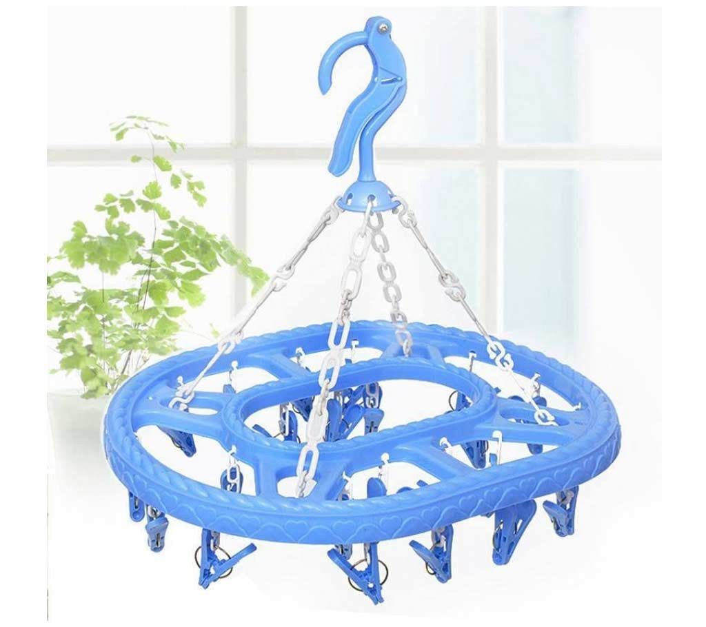 Round Plastic Cloth Drying Hanger Stand