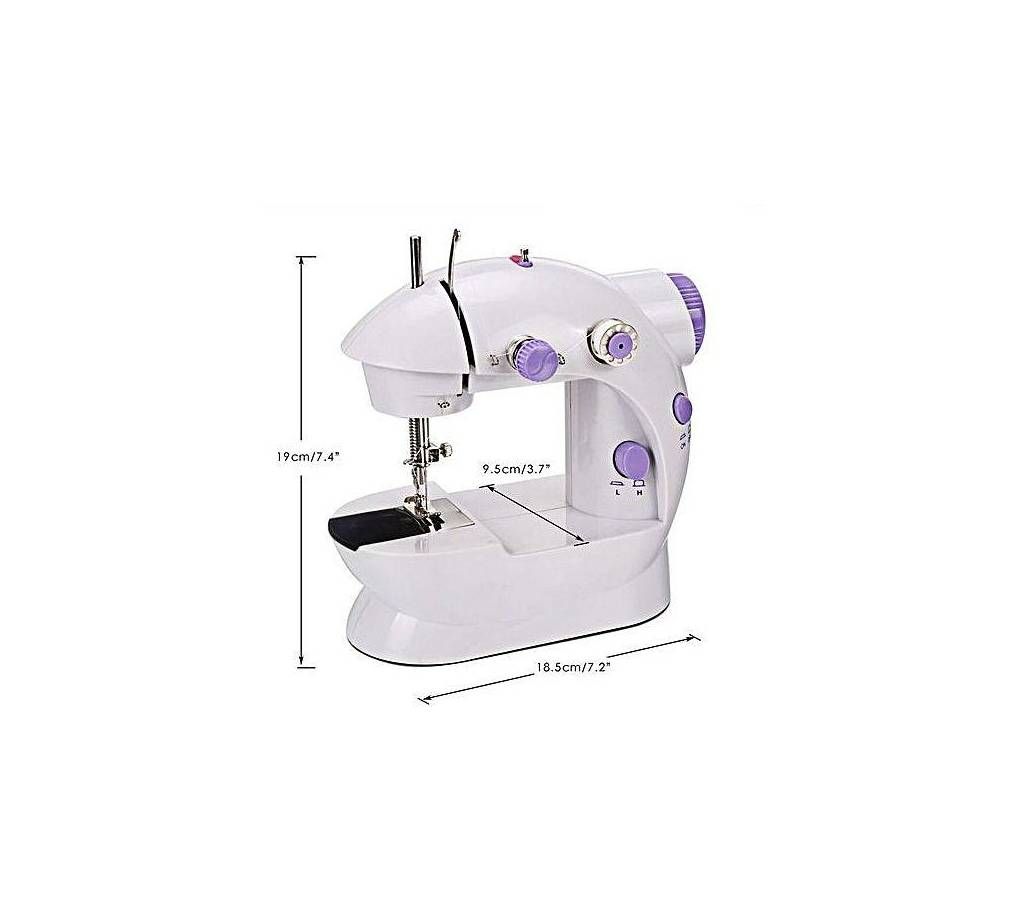 8 in 1 Electronic Sewing Machine With Paddle - White and Purple