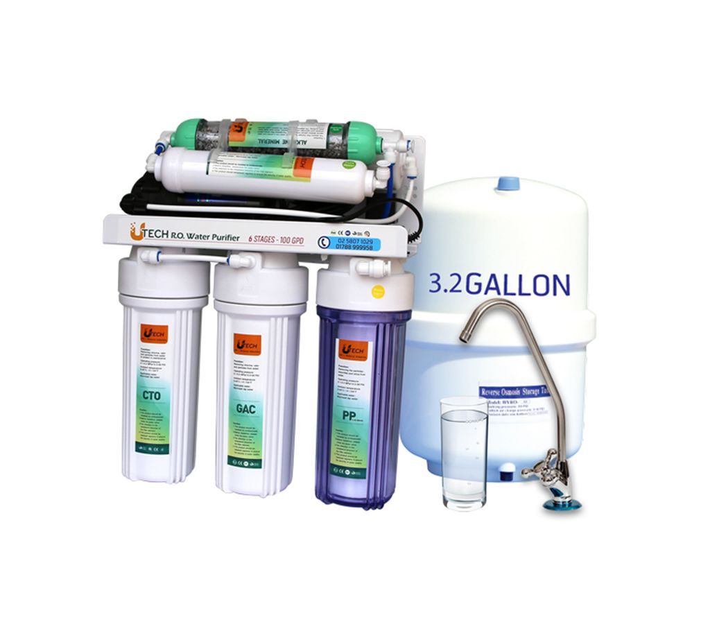 6 STAGE 100 GPD U-TECH CLASSIC RO WATER PURIFIER