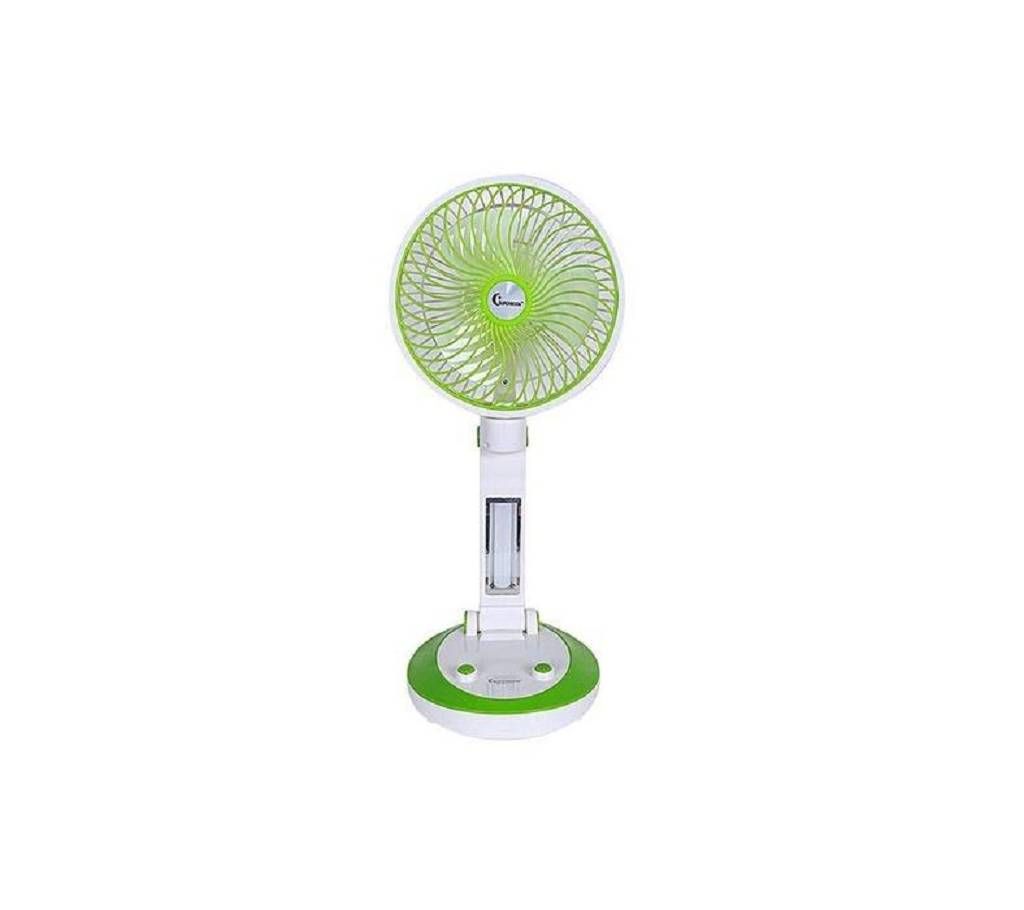 Supermoon Rechargeable Folding Table Fan with Light SM 6610 - Green and White