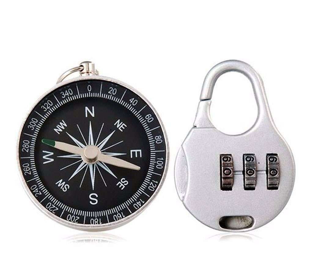 Resetable Combination Pad Lock With Compus