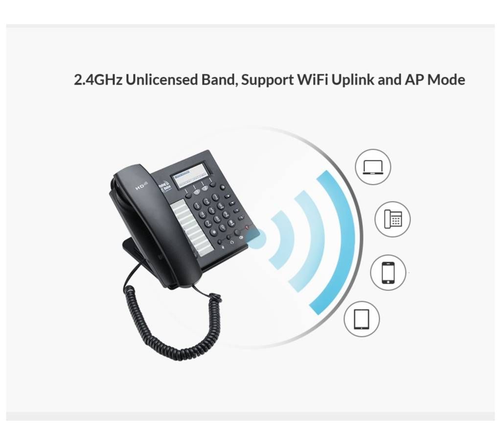 Wi-Fi IP Phone with 10 Speed Dial