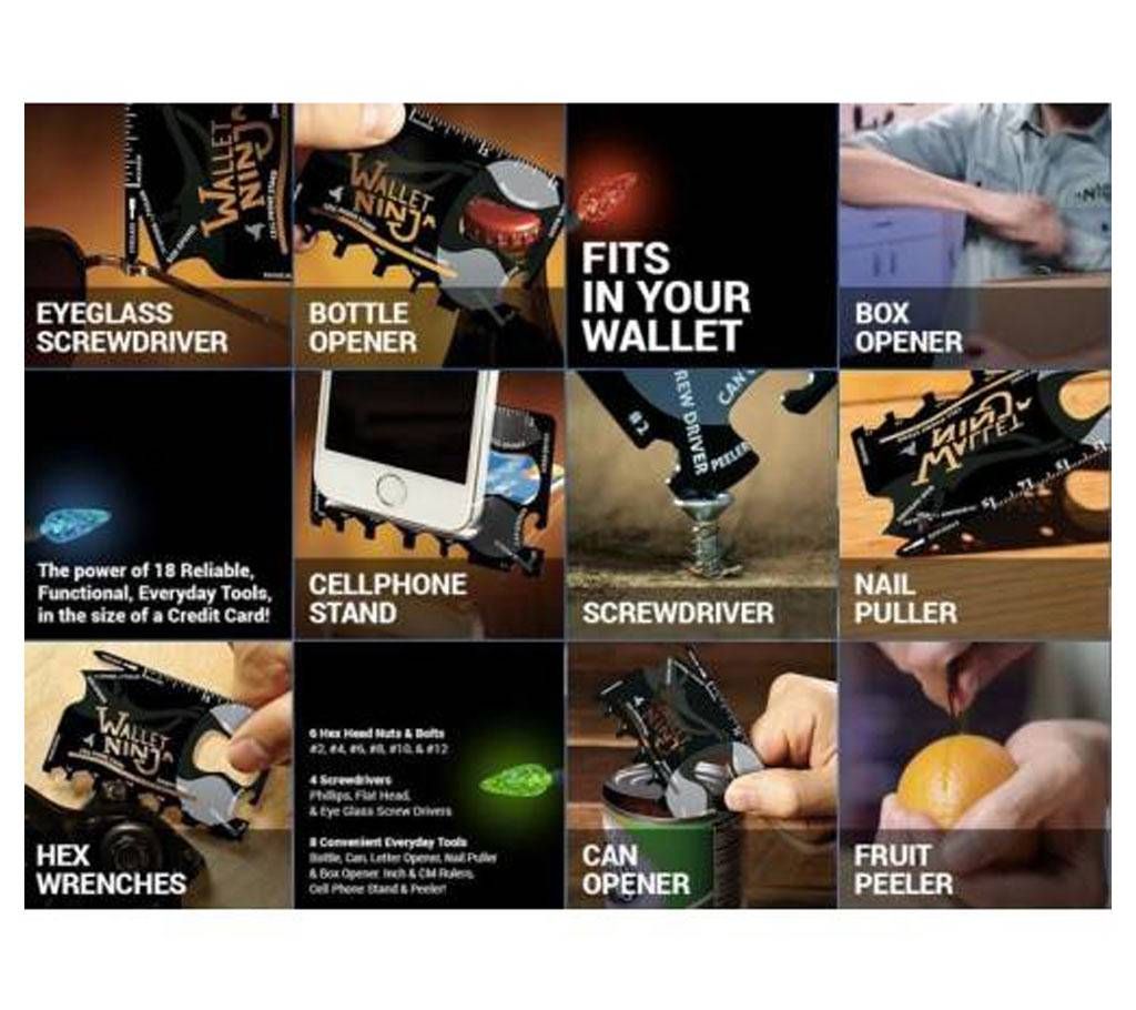 18 in 1 multi-tool card