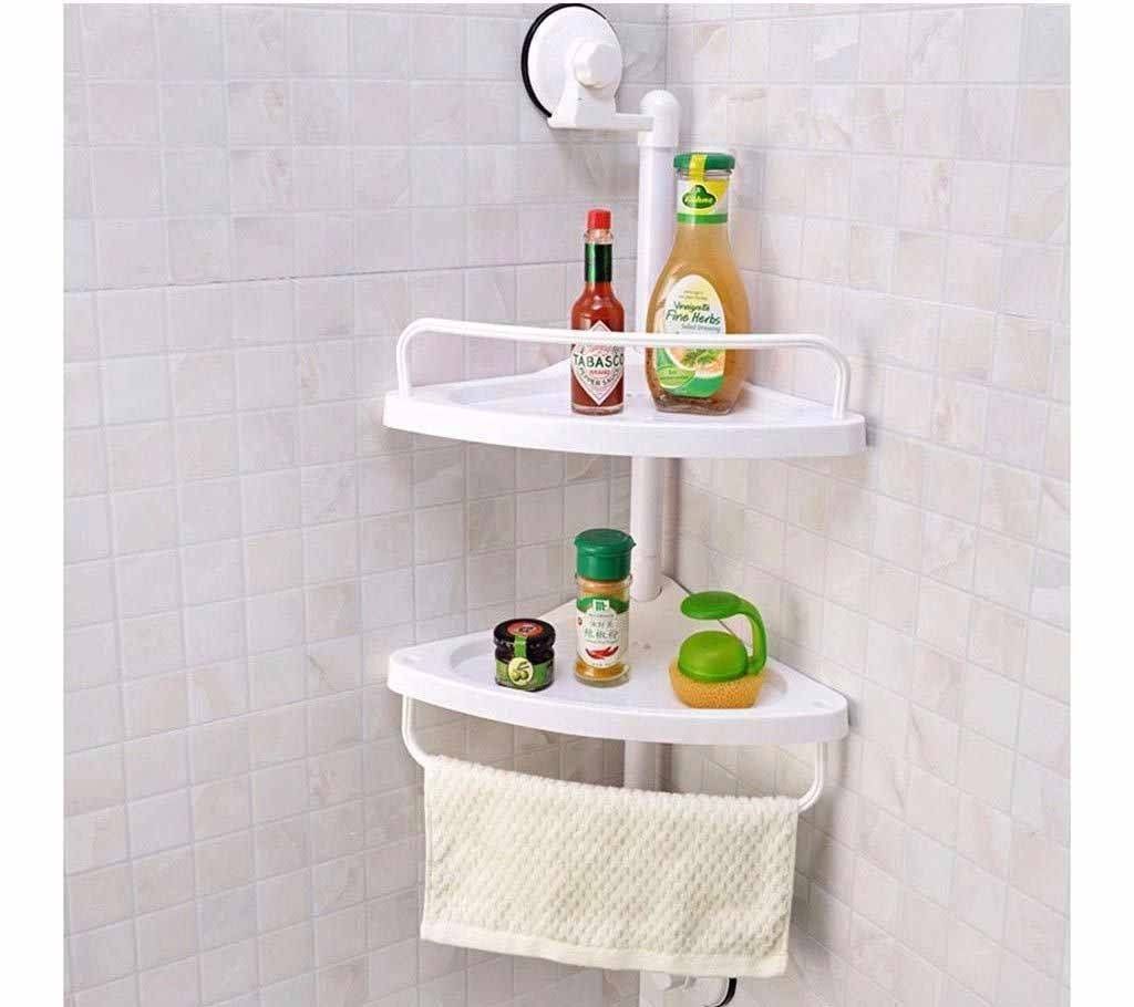 Two layer corner shelf