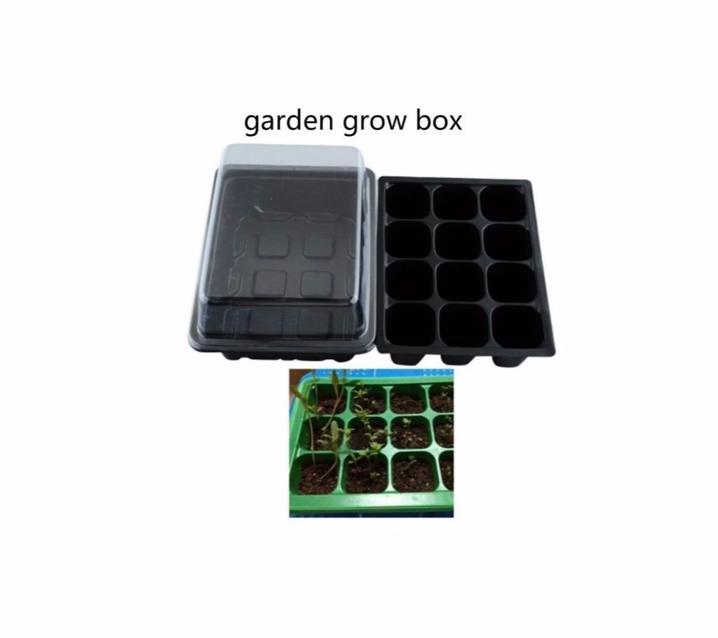 12 Cells Seed Nursery  Planting Tray Kit Plant Germination Box With Lid Garden Grow Box
