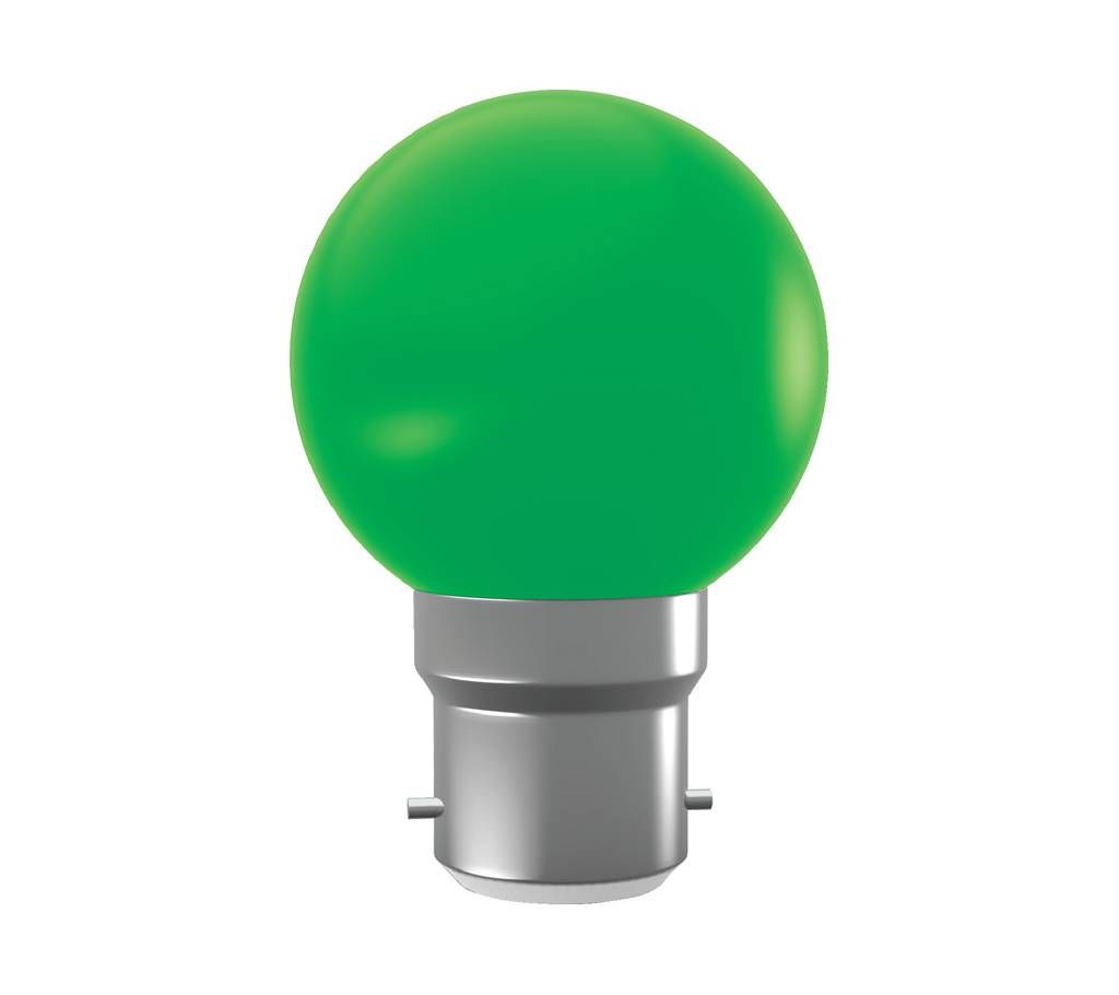 Super Star AC LED 0.5W GREEN B-22 COLORLUX ROUND