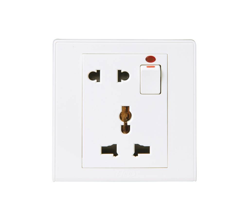 13A 5 Pin Multi Socket With Switch
