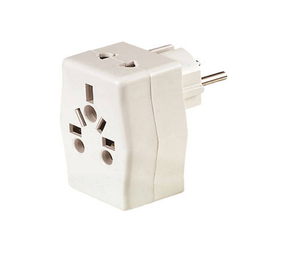 AC Travel Converter (2 pin to 3 Way) Socket