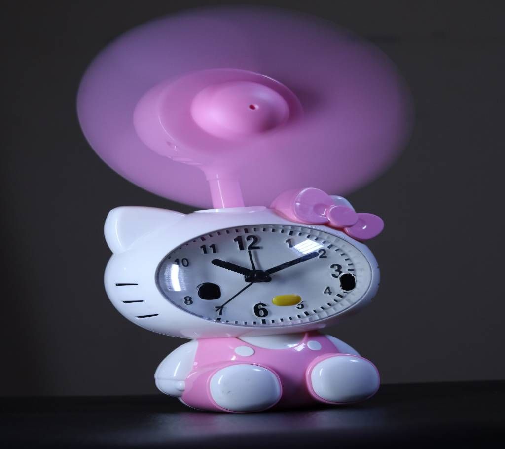 2 in one clock and rechargeable fan