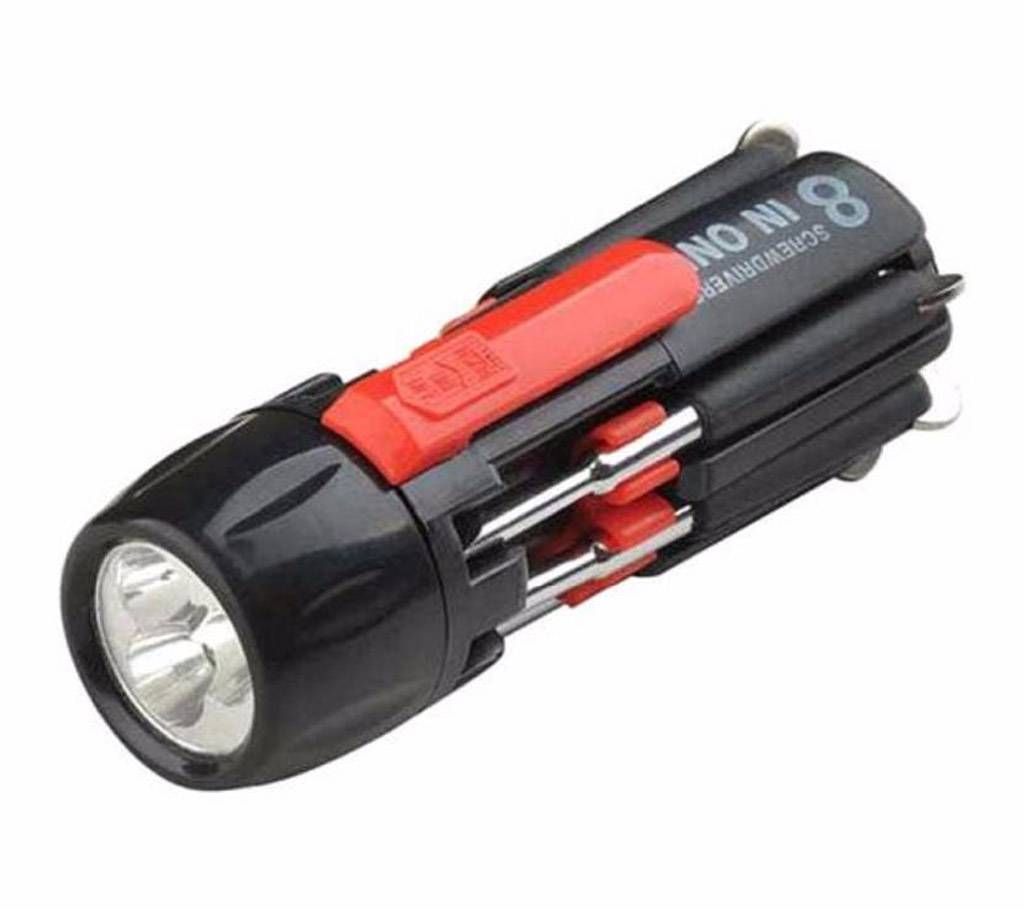 8 in 1 Multipurpose Screwdriver With Torch