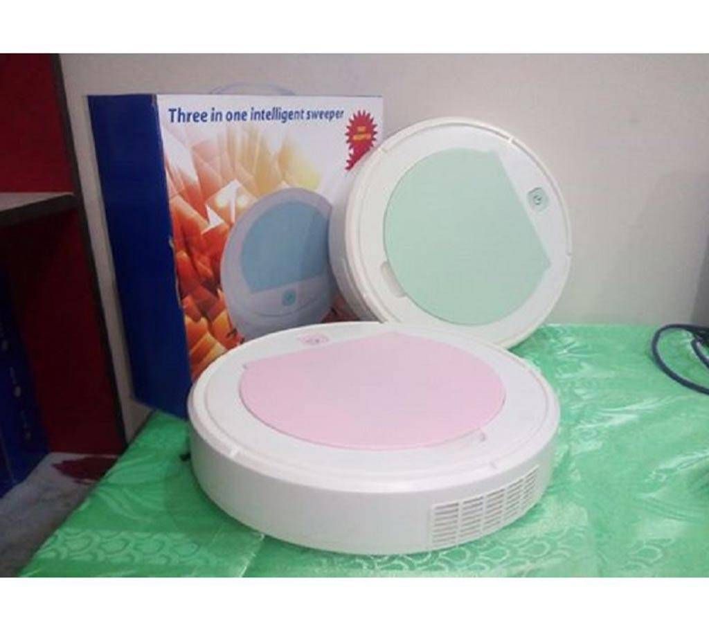 3 In 1 USB Rechargeable Robot Vacuum Cleaner 1800Pa Strong Suction Smart Sweeper