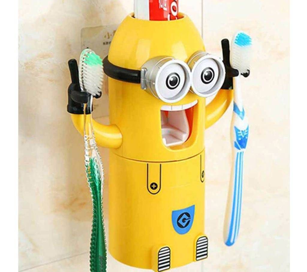 Minion toothpaste dispenser with brush 