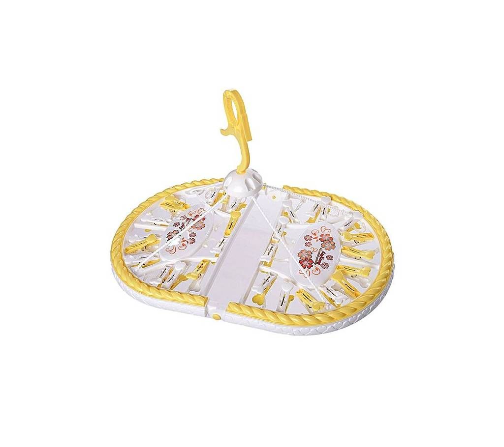 Portable Hanging Cloth Dryer - Yellow and White