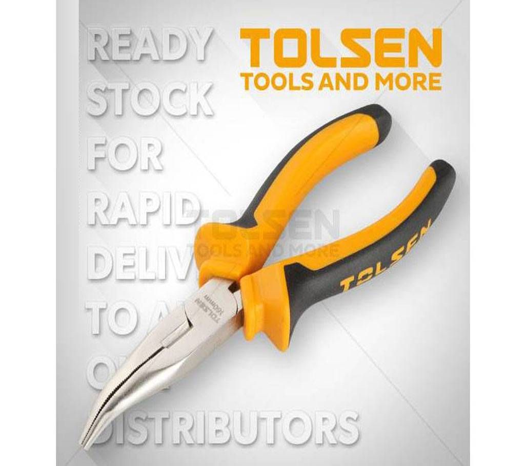 Tolsen Bent Nose Pliers (6") 10008 TPR Handle
