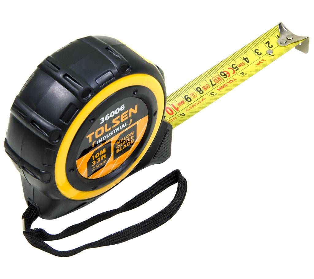 Tolsen 10M 33FT Nylon Coated Heavy Duty Measuring Tape
