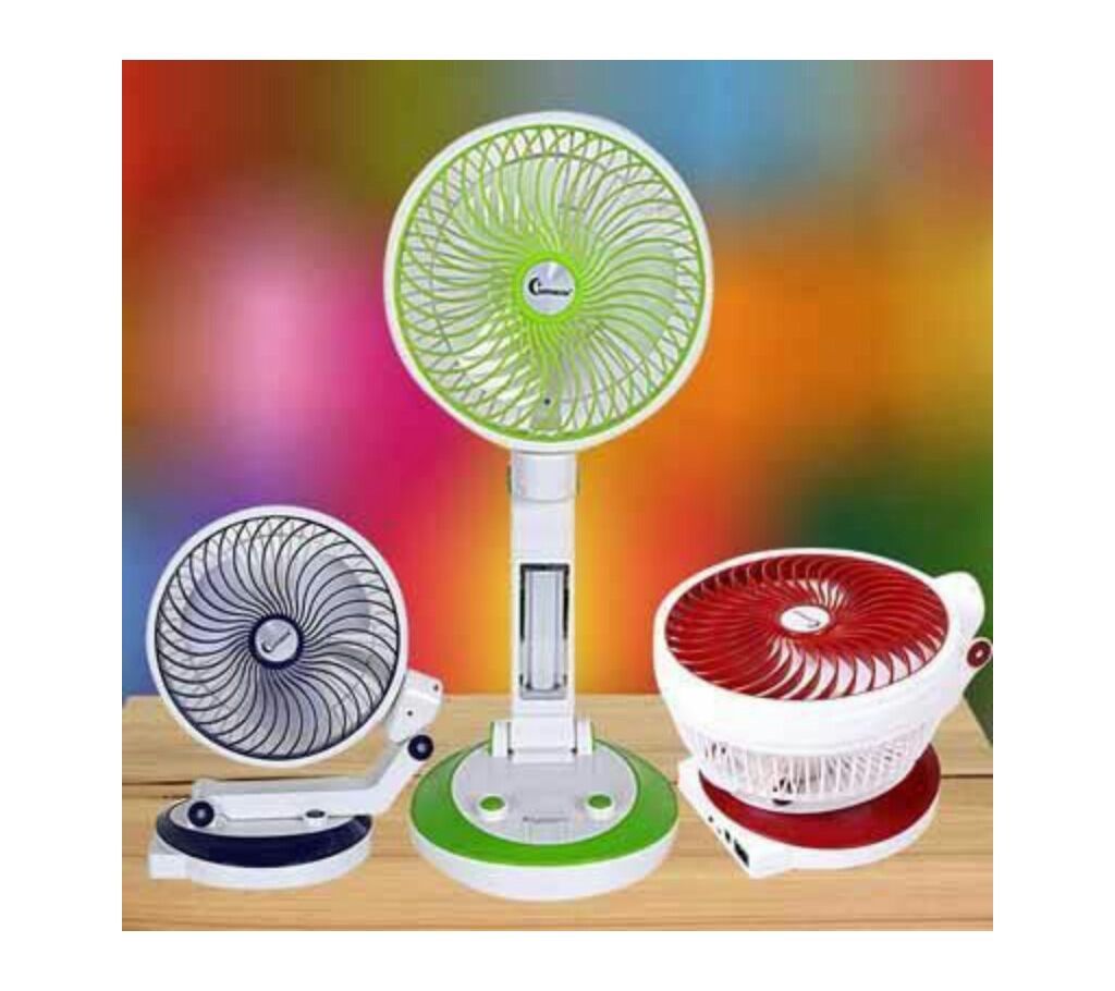 Rechargeable Fan with Multicolor Light