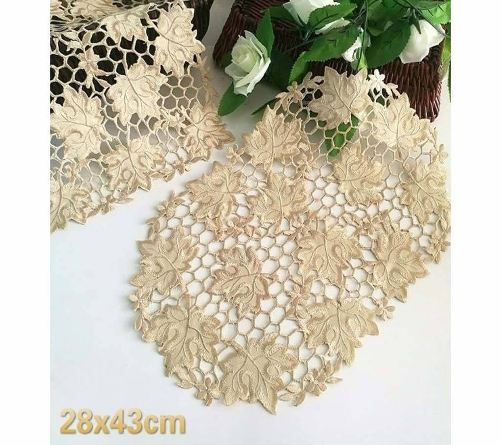 Embroidery Hollow Table Mat Coaster Decoration Pad