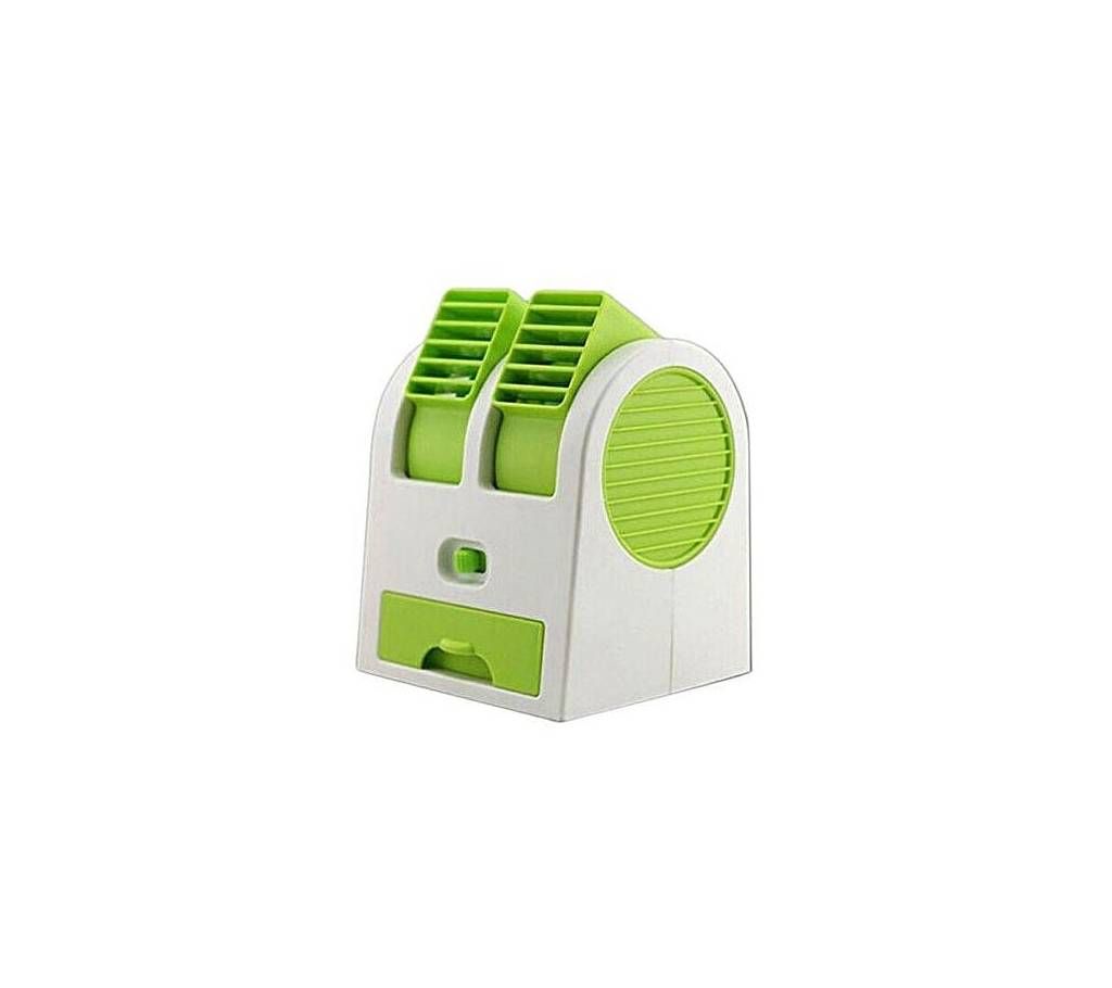 USB Mini Cooling Portable Fan - White and Green