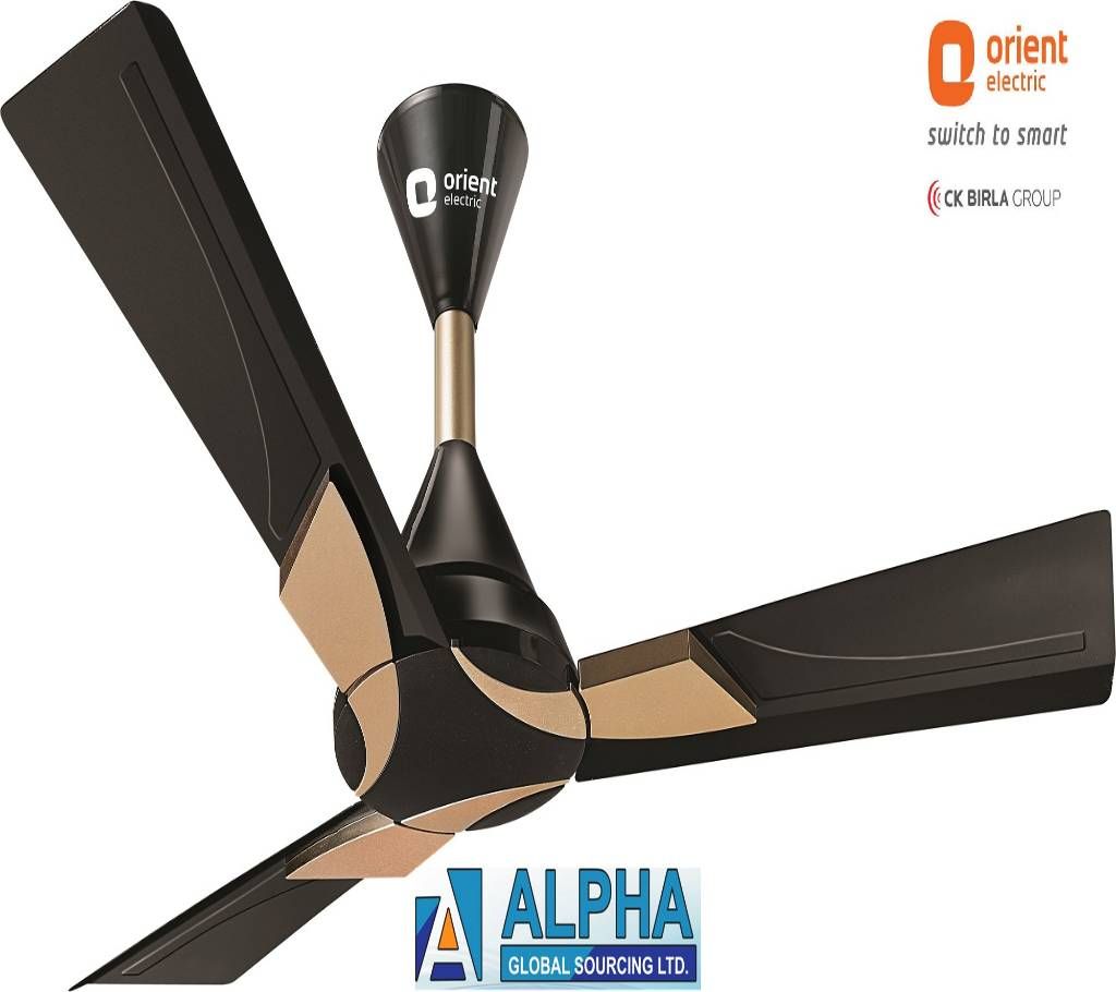 Wendy Metallic Black Gold Ceiling Fan 48’’