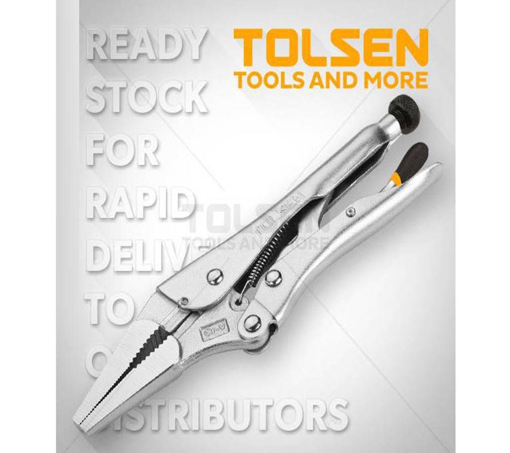 Tolsen 9" Long Needle Nose Locking Clamp Pliers 10053