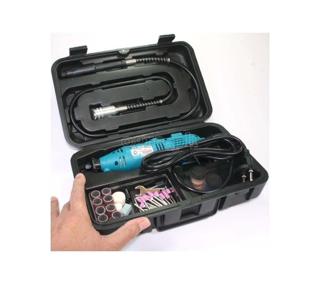 TOTAL Mini Drill/Grinder 130W with 100pcs Accessories TG501032