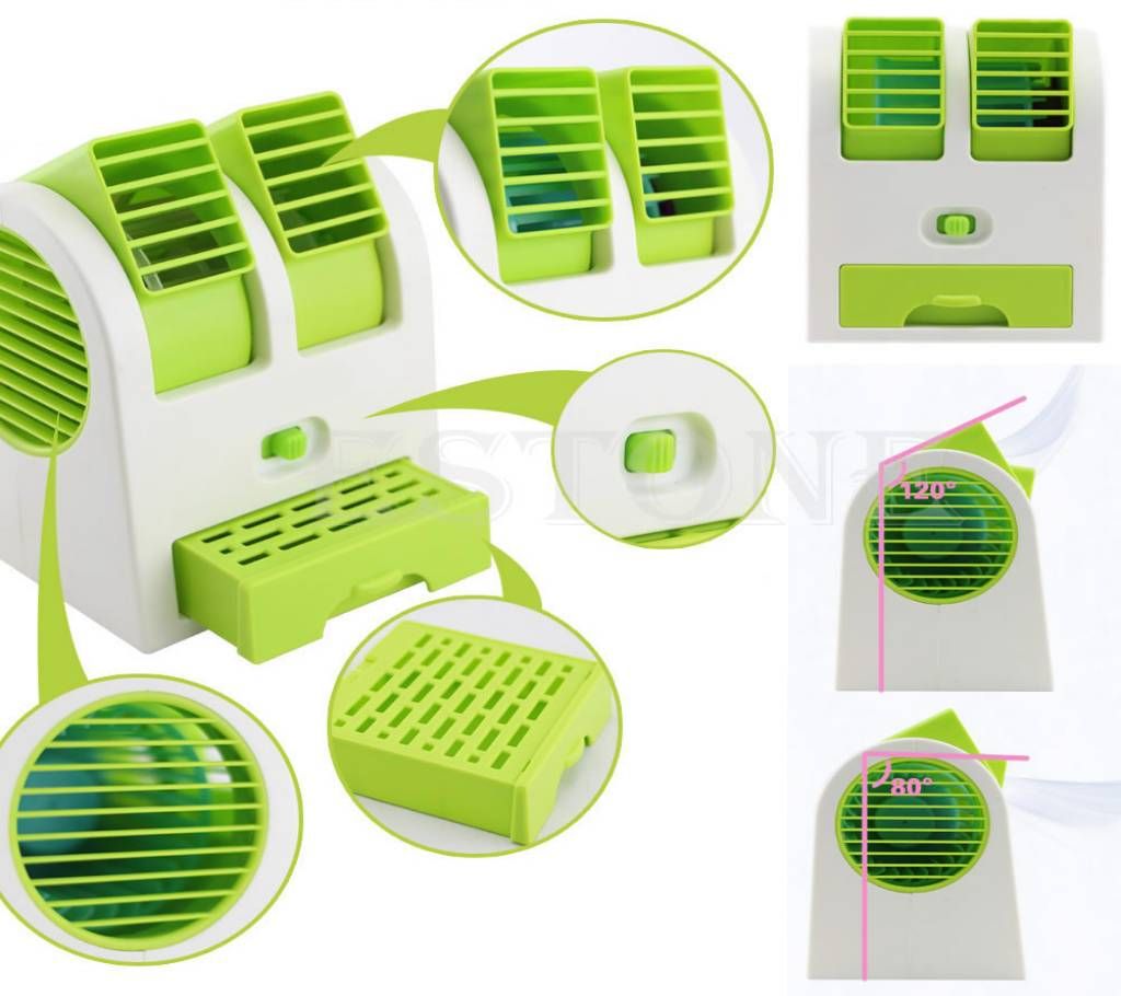 USB Mini Double Fan Air Cooler