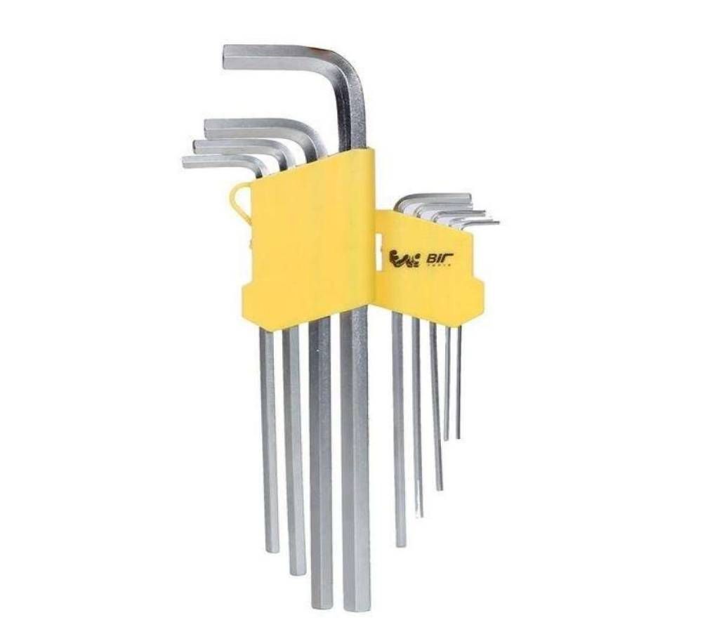 Bir Hex Key Set (9 Pieces) - Silver
