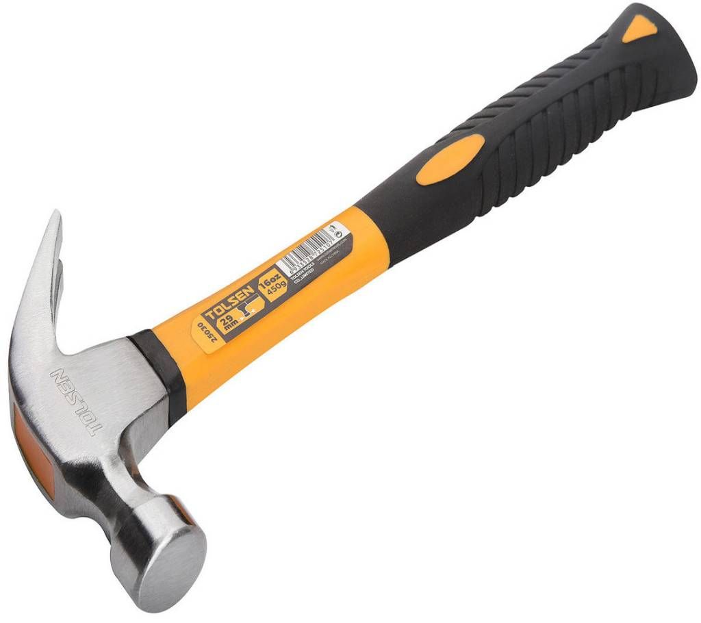 Tolsen Claw Hammer 225g Fiberglass Smooth Face Nail Puller 25028