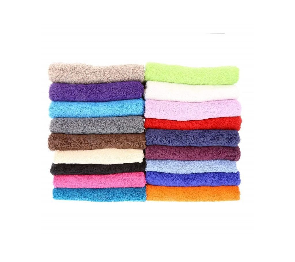 6 Piece Assorted Color Hand Towel 20x40 Inch