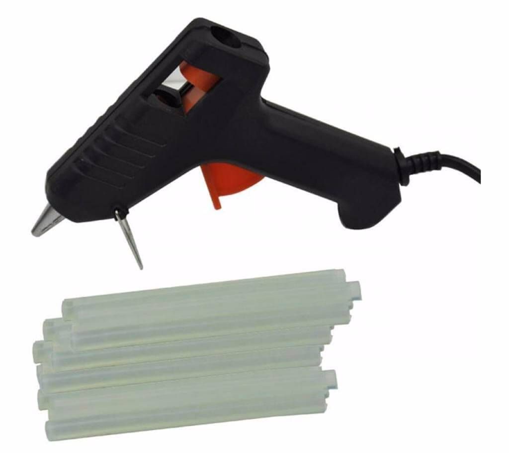 Electric hot melts glue gun with 12 glue stick 
