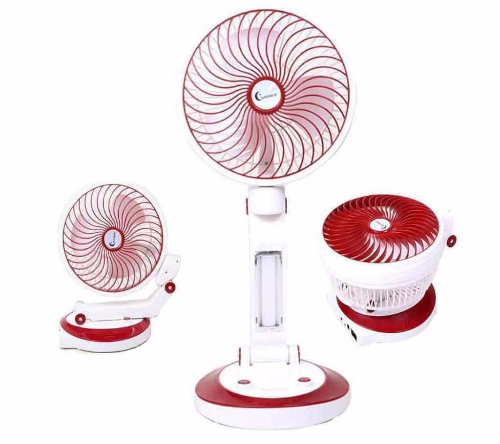 Supermoon Rechargeable Folding Fan With Lighter 