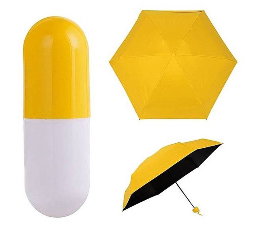 Mini Folding Umbrella with Cute Capsule Case