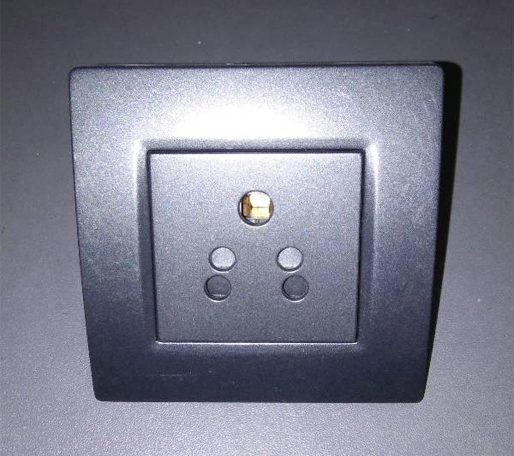 2-3 Pin Wall Socket, Black Color