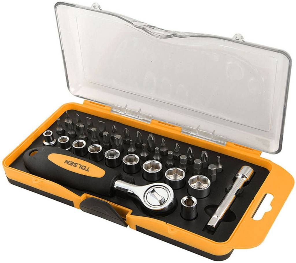 Tolsen 38 Pcs Bits and Sockets Set