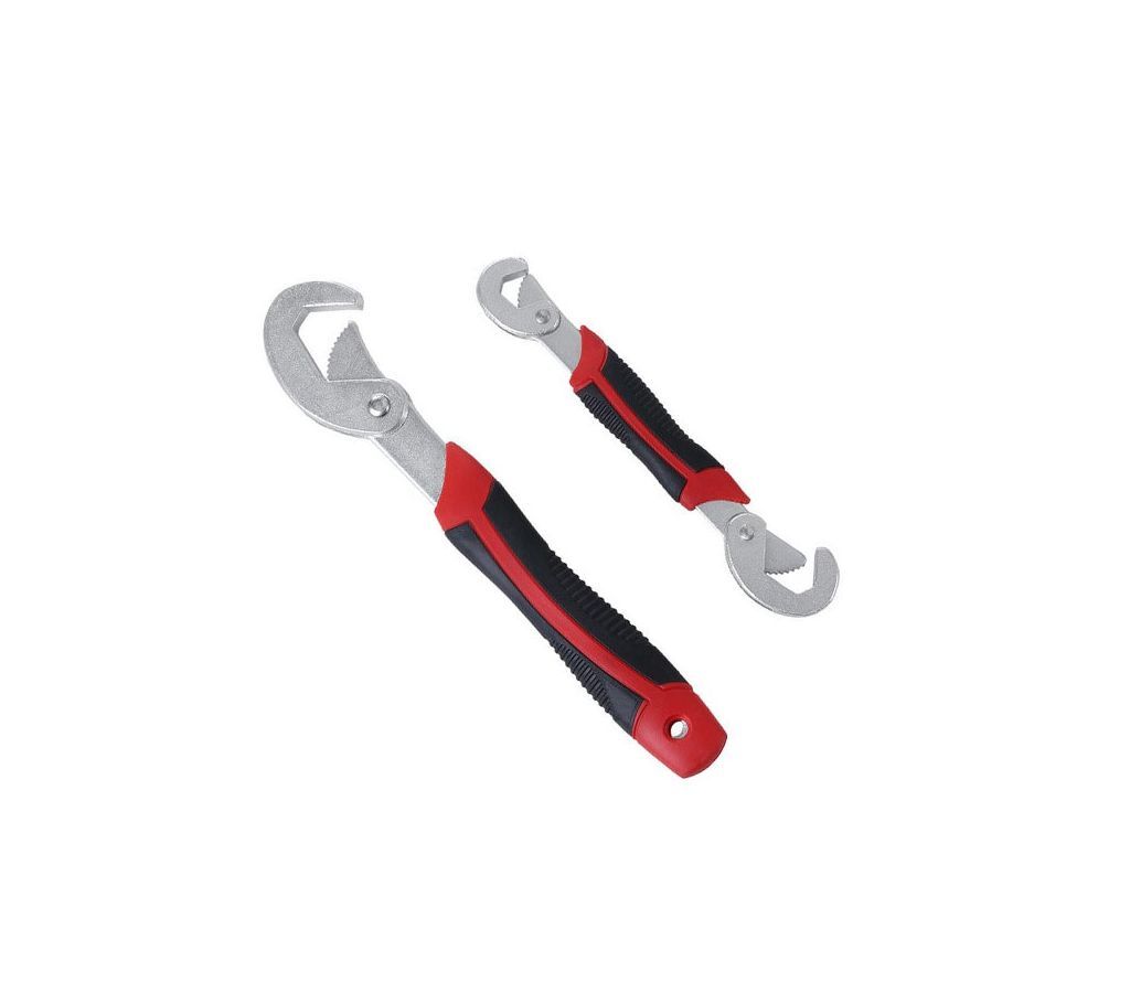 Snap N Grip 2Pcs Multi-function Adjustable Wrench Spanner Set