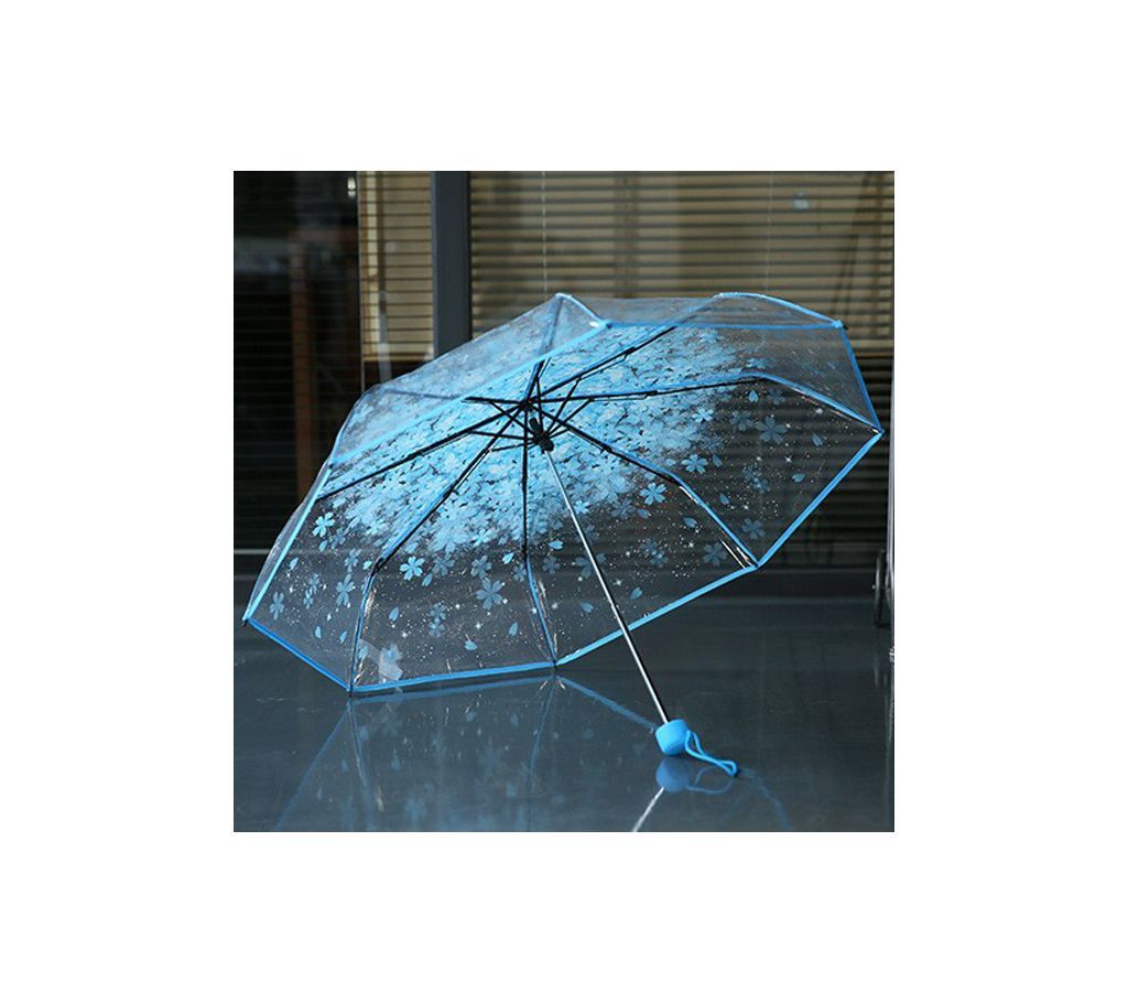 Korean Transparent Umbrella - Blue