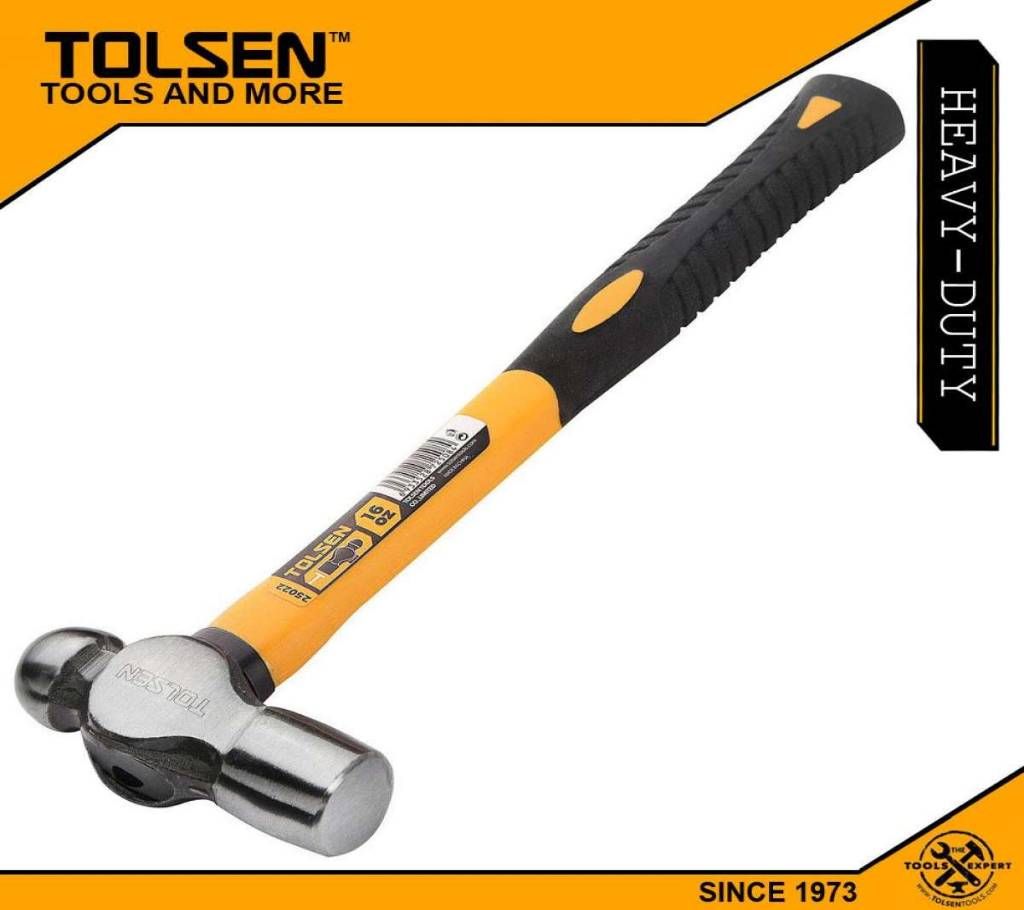 TOLSEN Ball Pein Hammer (16 OZ) Fiberglass Handle 25022