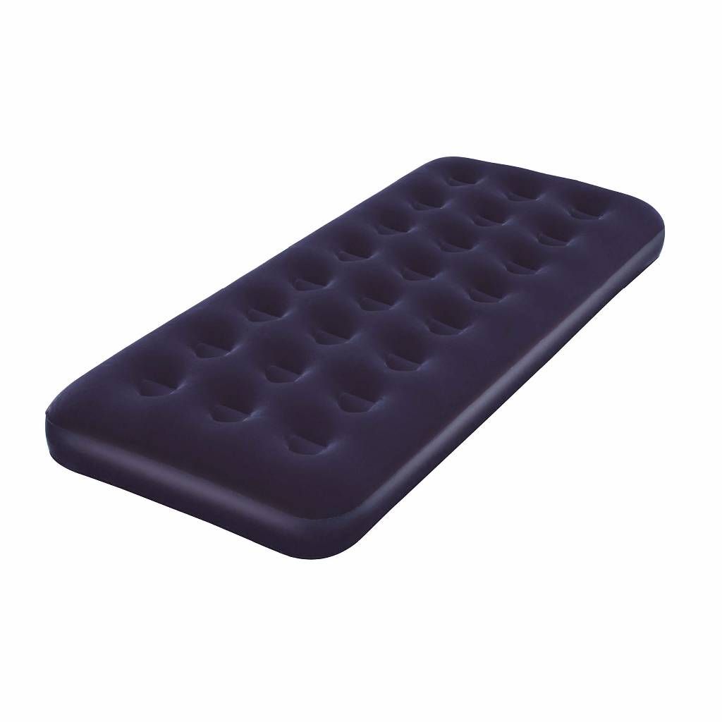 Single Flocked Air Bed with Pumper