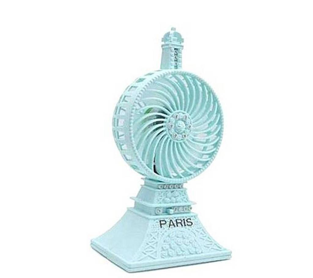 USB Paris Mini Tower Fan - Blue