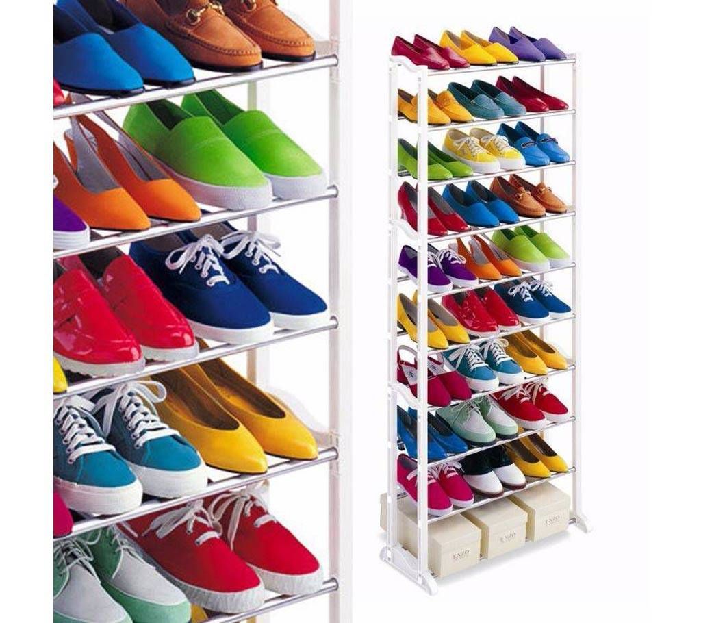 10-shelf Shoe Rack for 30 pairs shoes