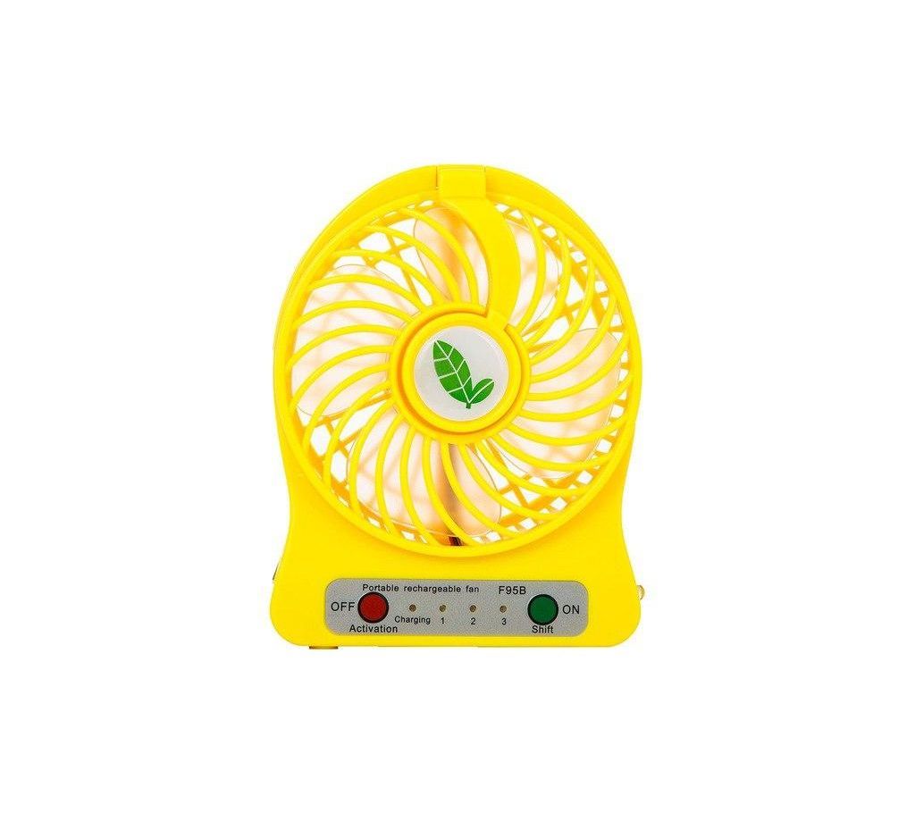 Rechargeable Mini Desk Fan (Yellow)