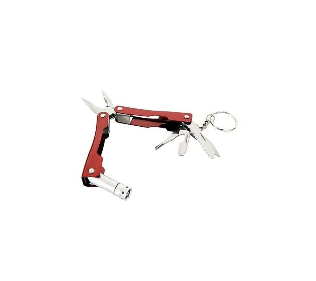 9 in 1 Stainless Steel Multi Tool - Red and Silver