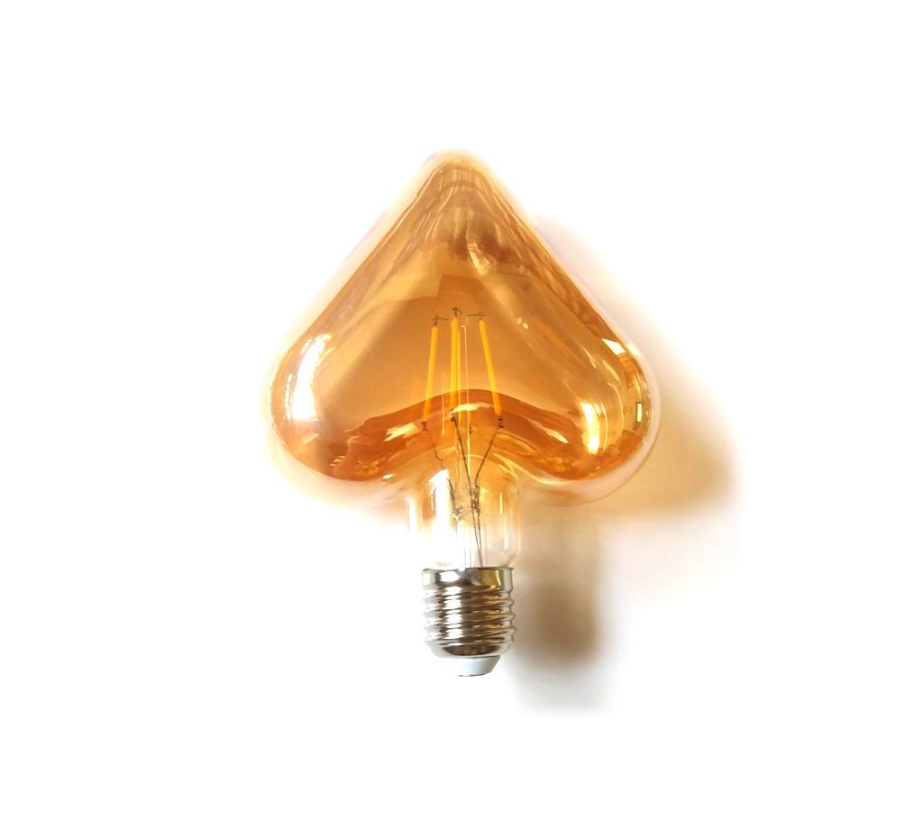 Edison Bulb with Holder- Heart Shape