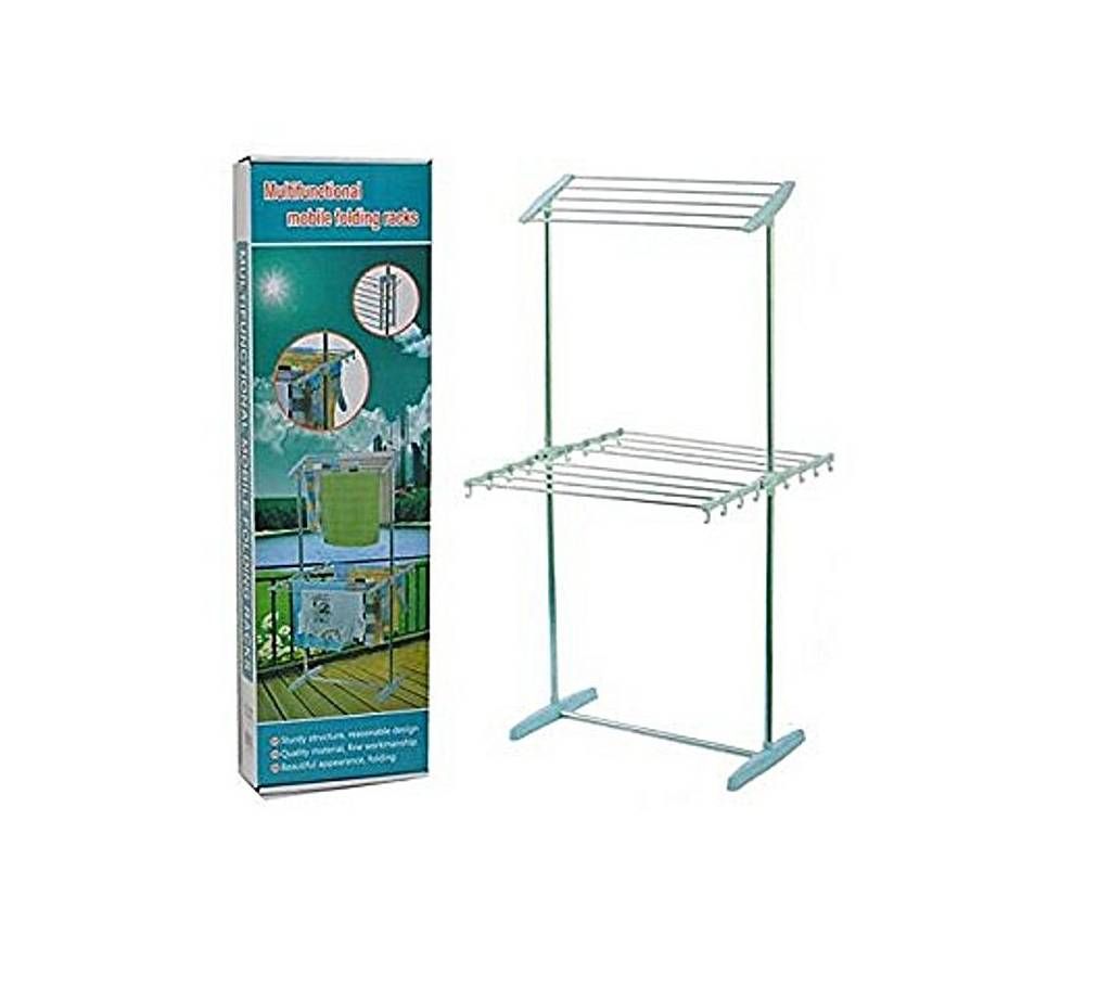 Multi-Functional Mobile Folding Clothes Rack 