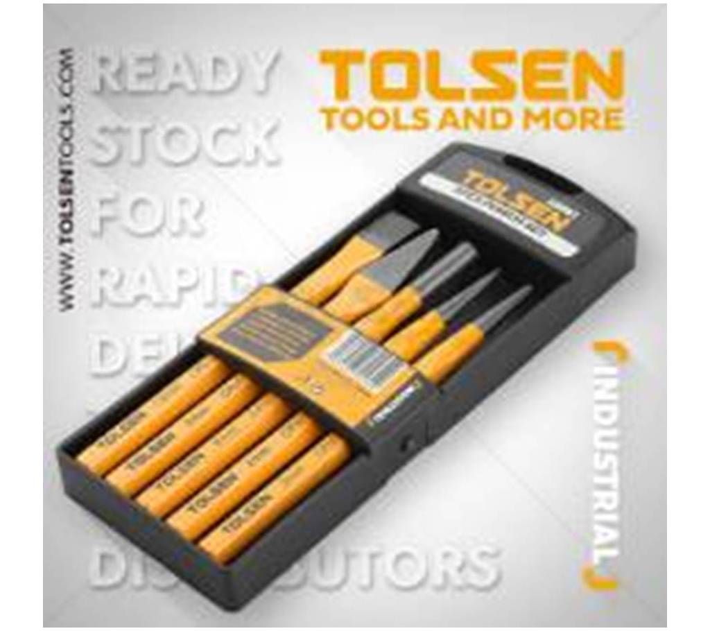 Tolsen 5 Pitch Professional Heavy Duty Neil Punch Tool Set