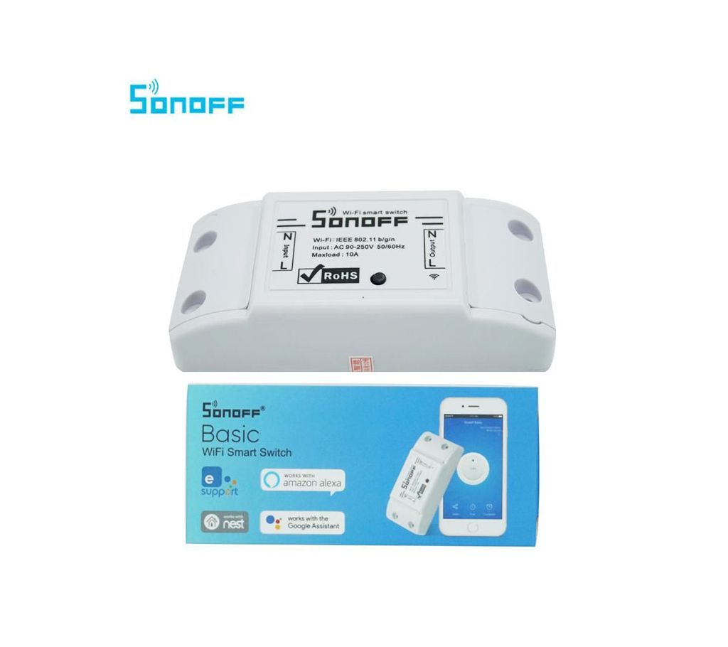 Sonoff Basic Wifi Switch Diy Smart Home Automation Module for Apple IOS /Android APP Control