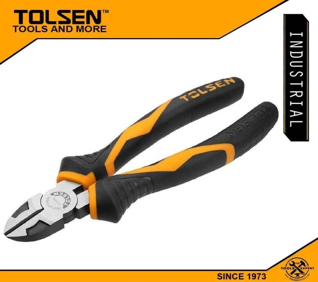 TOLSEN Diagonal Cutting Pliers (7") Industrial GRIPro Series 10019