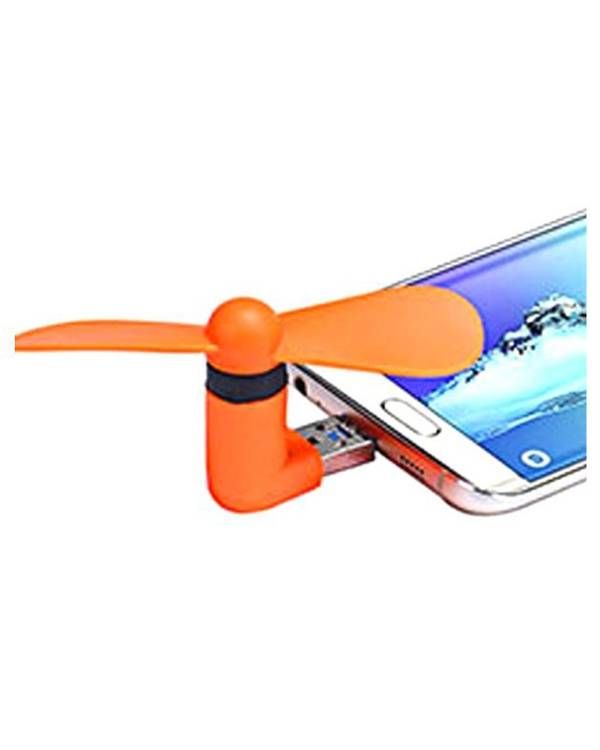 Portable Micro USB Fan For Mobile Use – Orange