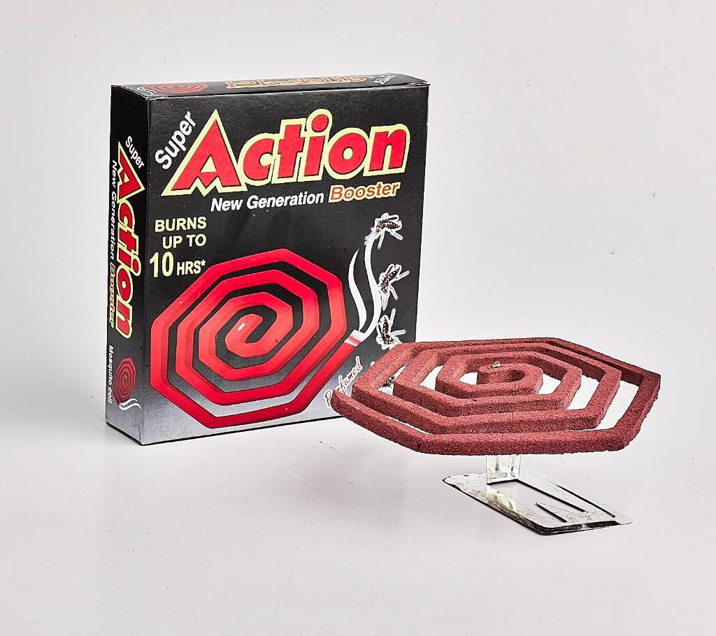 Super Action New Generation Booster Mosquito Coil - Pack of 10 