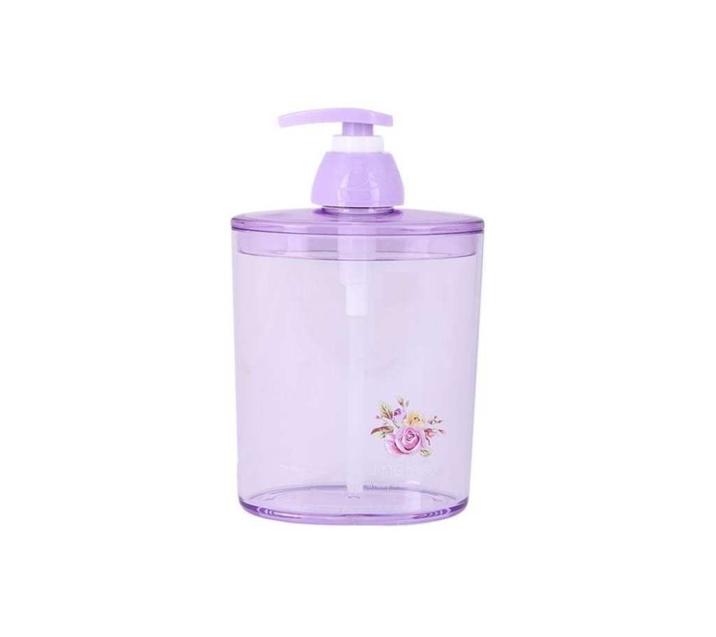 Acrylic Liquid Soap and Shampoo Dispenser - Purple and Transparent